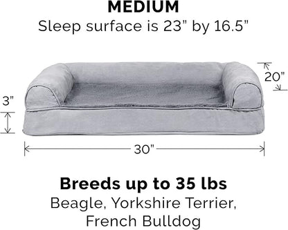Furhaven Orthopedic Dog Bed for Medium/Small Dogs w/ Removable Bolsters & - Image 3