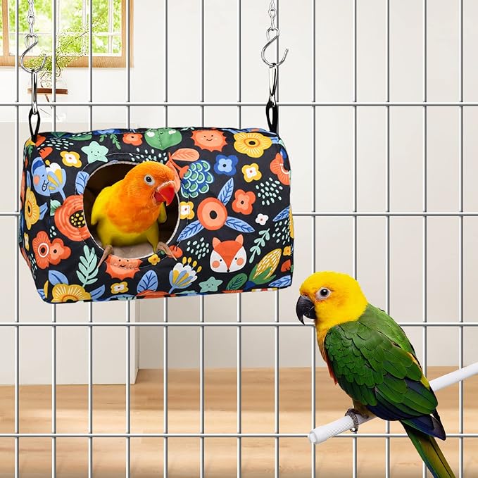 Bird Warm Bed Sleeping Nest House Snuggle Hanging Hut Hammock Hideaway Cave - Image 6