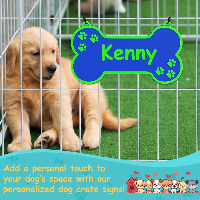 Personalized Dog Crate Sign Custom Dog Kennel Accessories Name Plate Doghouse - Image 6