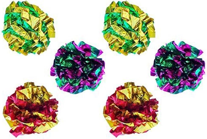 Original Mylar Crinkle Balls Cat Toys by PETFAVORITES