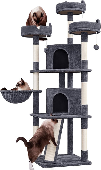 Yaheetech 76in Cat Tree Multi-Level Cat Tower by Yaheetech