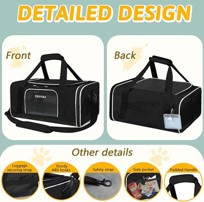 Petskd Pet Carrier 17x12x8.5 JetBlue Allegiant Airline Approved, Pet Travel - Image 8
