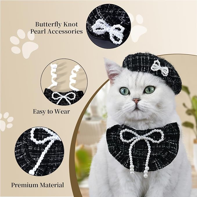 HOWWFALY 2PCS Cat Beret Hat - Image 6