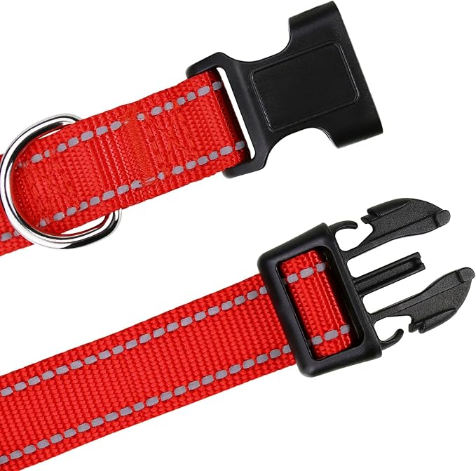 TagME Reflective Nylon Dog Collars, Adjustable Classic Pet Collar - Image 4