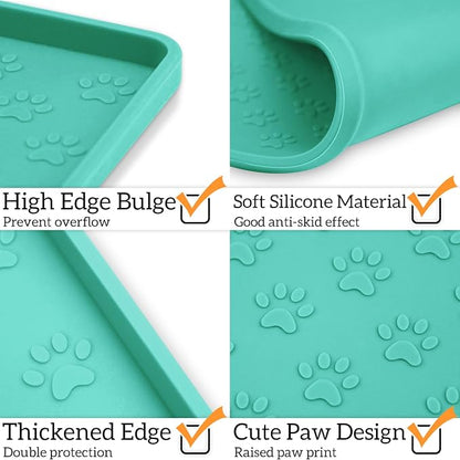Ptlom Pet Placemat for Dog and Cat, Mat for Prevent Food and Water Overflow - Image 4