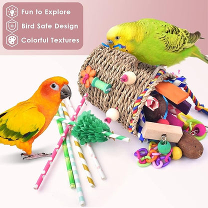 KATUMO Bird Toys, Parrot Grass Basket and Shredding Foraging - Image 3