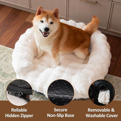 Dog Bed Couch Sofa for Small Medium Dogs and Cats Round Plush Orthopedic Sofa - Image 6