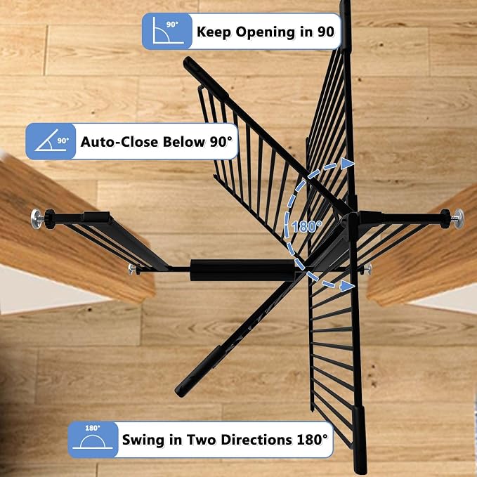 65.7"-72.2" Extra Wide Baby Gate, 40.5" Tall Dog Gate Indoor, Walk Through Pet - Image 7