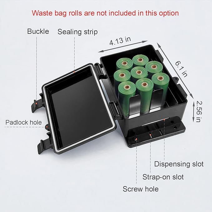 Dog Poop Bag Dispenser Wall Mounted Waterproof Outdoor Pet Waste Bags Dispenser - Image 6