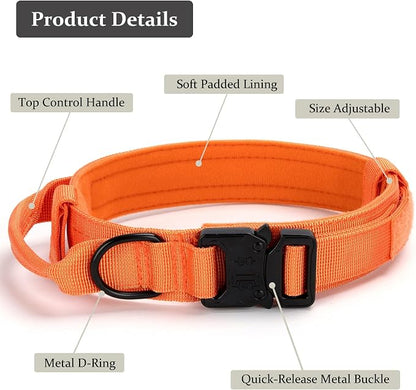Tactical Dog Collar, Adjustable Military Training Nylon Dog Collar - Image 3