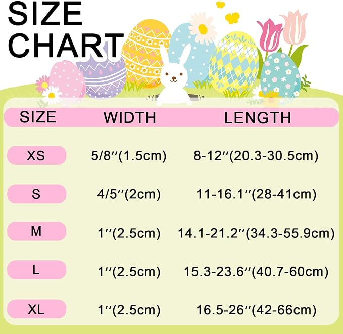 Easter Day Dog Collar, UP URARA PUP Easter Bunny Adjustable Pet Collar - Image 7