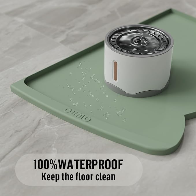 OHMO Dog Food Mat w/Residue Collection Pocket Silicone Pet Feeding Mat - Image 6