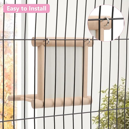 Wontee Bird Mirror Bird Toys for Budgies Parakeets Cockatiels Lovebirds Conures - Image 7