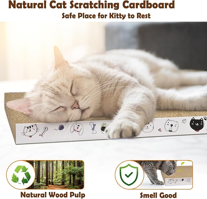 3 Pack Cardboard Cat Scratcher Refill Cat Scratch Pad Durable Cat Scratchers - Image 5