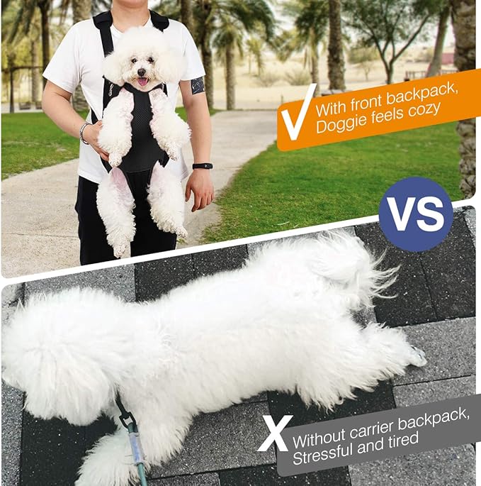 Pawaboo Pet Carrier Backpack, Adjustable Pet Front Cat Dog Carrier Backpack - Image 7