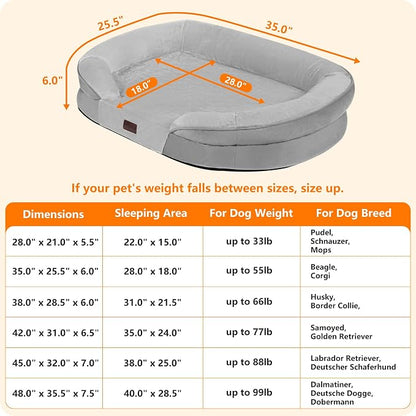 Dwanton Orthopedic Dog Bed for Medium Dogs - Image 4