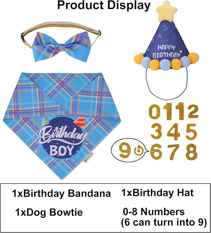 ADOGGYGO Dog Birthday Party Supplies, Party Hat - Image 3