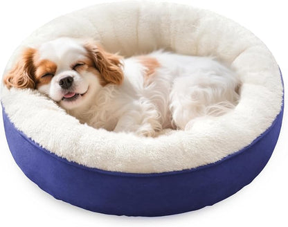 Love's cabin Round Donut Cat and Dog Cushion Bed, 25in Pet Bed by Lovescabin