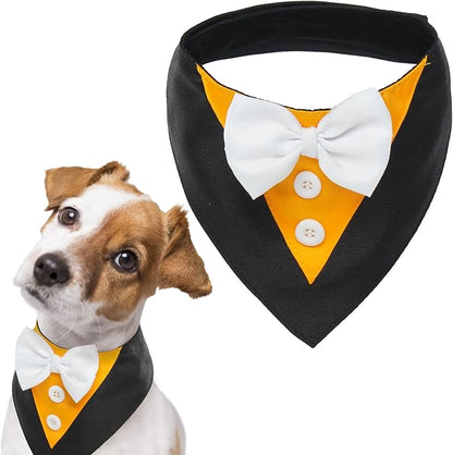 FUAMEY Dog Tuxedo Halloween for Medium Dogs, Dog Formal Suit Dogs Attire Pet by FUAMEY