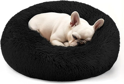 Dogs Bed for Small Dogs, Anti-Anxiety Washable Round Bed by Hoewina