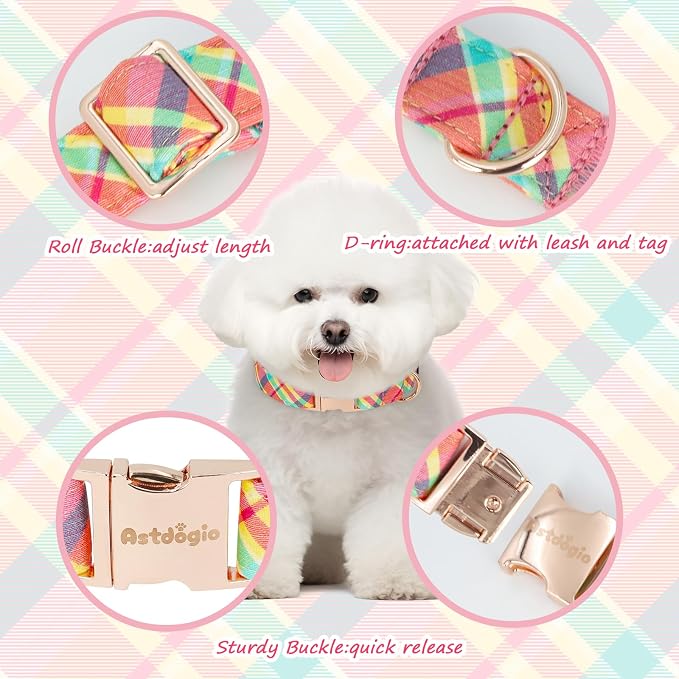Cotton Dog Collar, Soft Adjustable Dog Collars - Image 4