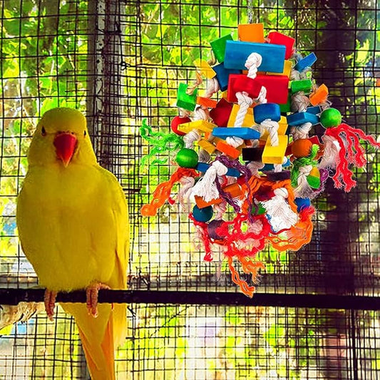 YUEPET 4 Pack Bird Shredder Toys Small Parrot Chewing Toys Parrot Cage Foraging - Image 2