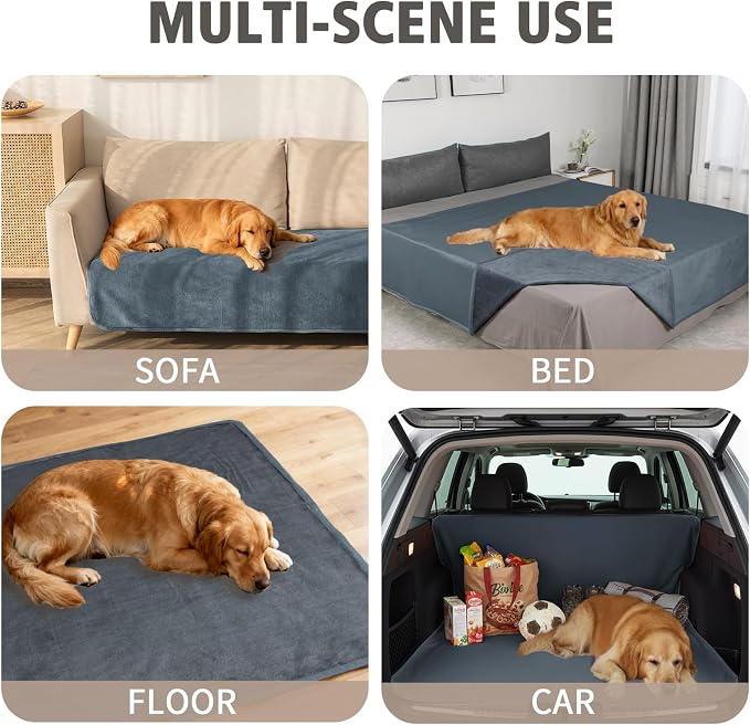Ameritex Pet Bed Blanket Reversible 100% Waterproof Velvet Super Soft - Image 2
