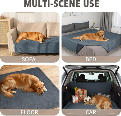 Ameritex Pet Bed Blanket Reversible 100% Waterproof Velvet Super Soft - Image 2