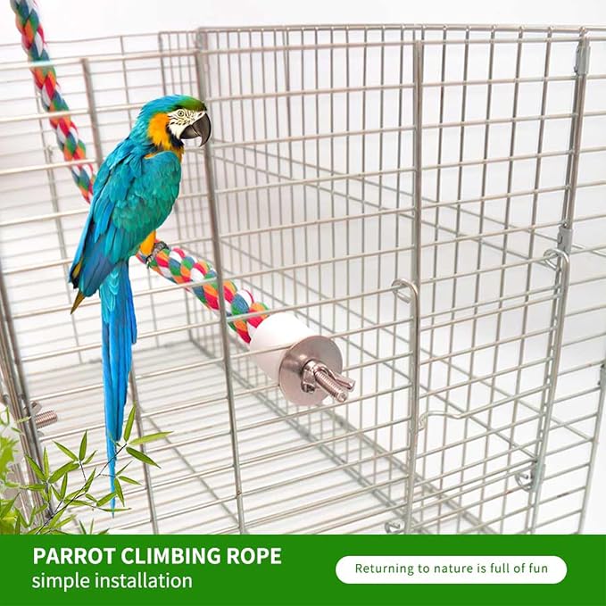 31.5-Inch × 0.8-Inch Diameter Nipple Style Bird Rope Perch, Bird cage - Image 6