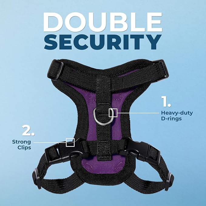 Voyager Escape-Proof Step-in Lock Cat Harness & 5ft Neoprene-Handle Leash Set - Image 2