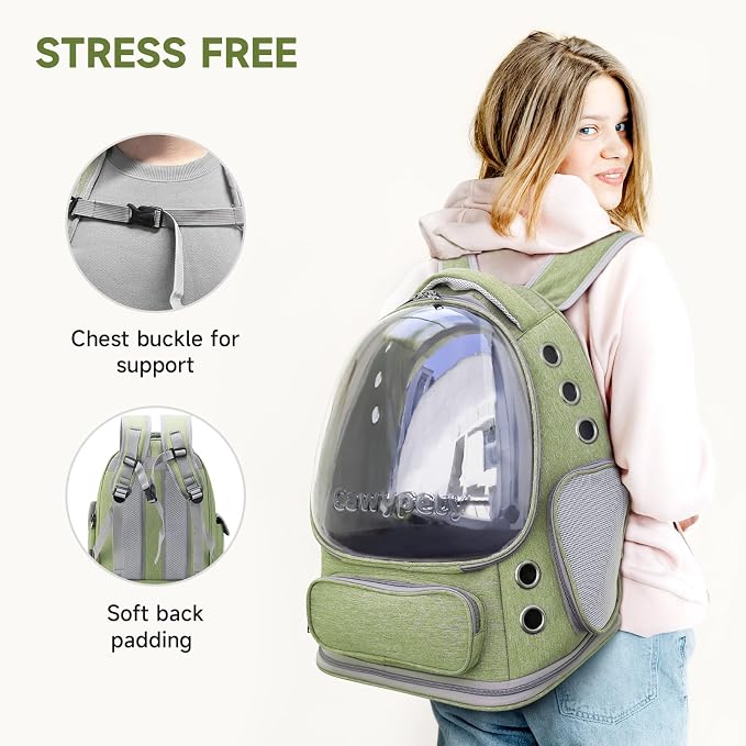 Cat Backpack Carrier, Breathable Cat Carrier Large Space Bubble Pet Backpack - Image 5
