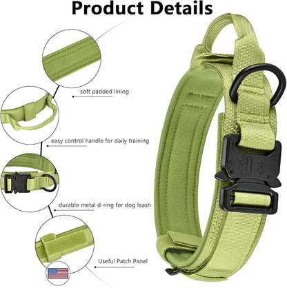 DAGANXI Tactical Dog Collar, Adjustable Military Training Nylon Dog Collar - Image 3