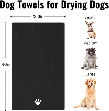 3 Pack Microfiber Dog Towels for Drying Dogs, Super Absorbent and Soft Pet - Image 3