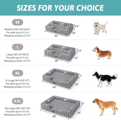 Orthopedic Dog Bed for Large Medium Size Dog, Soft and Warm Faux Fur Sofa for - Image 3