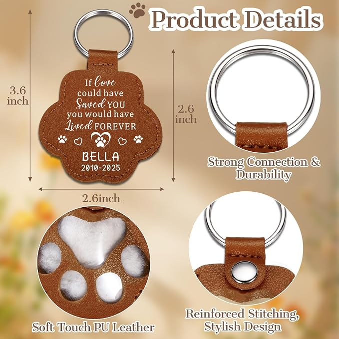 Eunigem Personalized Pet Hair Keychain - Image 3