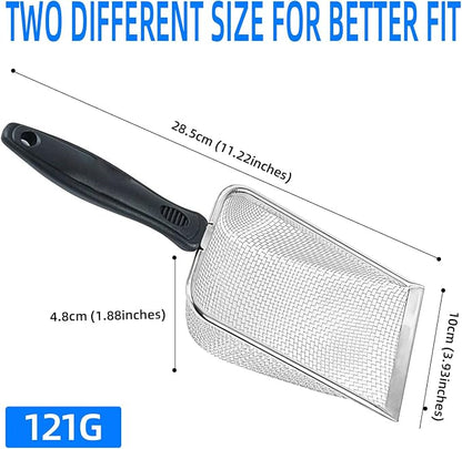 Cat Litter Scoop, Stainless Steel Mesh Scoop Away Cat Litter, Kitty Litter - Image 3