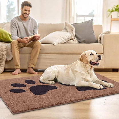 Buganda Dog Door Mat for Muddy Paws, Absorbent Dirt Trapper Washable Indoor - Image 8