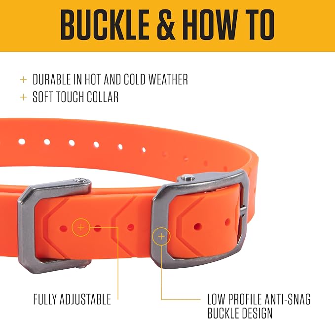 Carhartt Fully Adjustable Waterproof Dog Collar, Hunter Orange, One Size - Image 3
