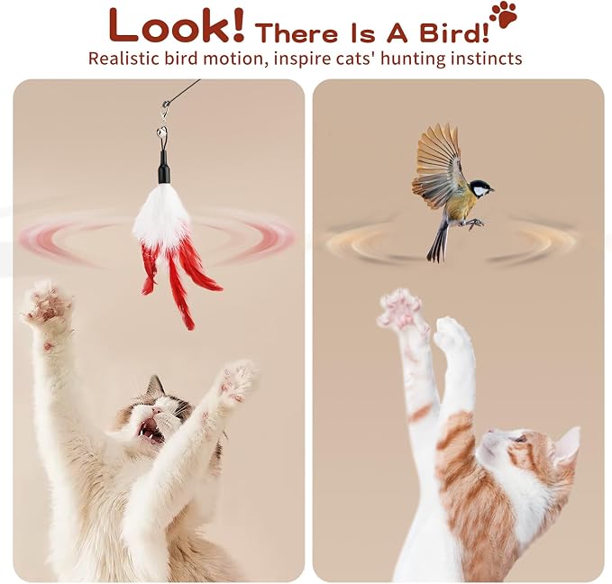 Pawaboo Feather Teaser Cat Toy - Image 4