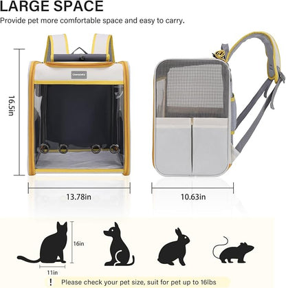 Cat Backpack Carrier, Collapsible and Breathability Cat Carrier Large - Image 5