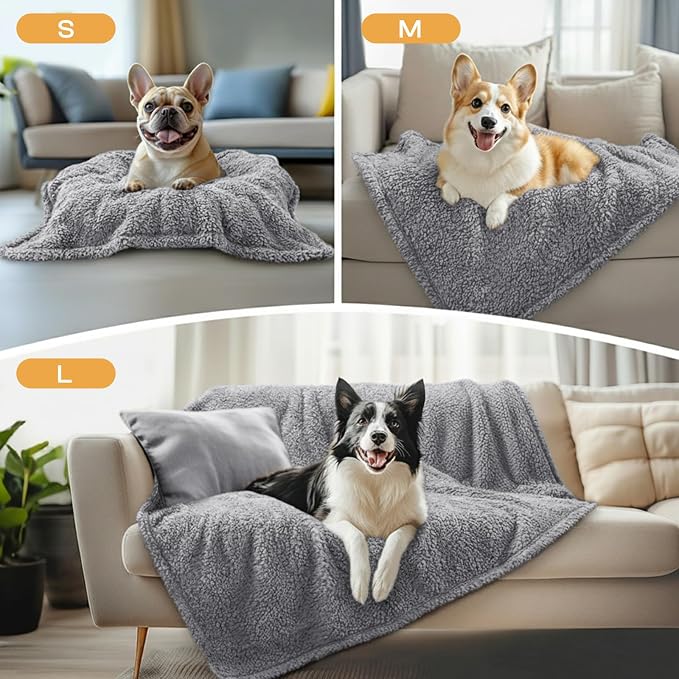 1 Pack 3 Calming Blankets Fluffy Premium Fleece Pet Blanket Soft Sherpa Throw - Image 3