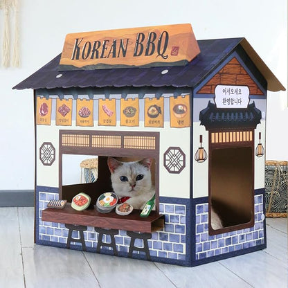 SMILE PAWS Cat Beds for Indoor Cats, Cardboard Cat House - Image 6