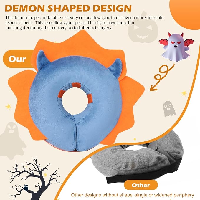 IEUUMLER Inflatable Recovery Dog Collar, Protective Donut Cone, Adjustable Soft - Image 8
