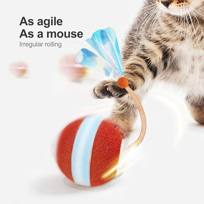 Interactive Cat Toys for Indoor Cats, The 3rd Generation Agile Moving Cat Ball - Image 2