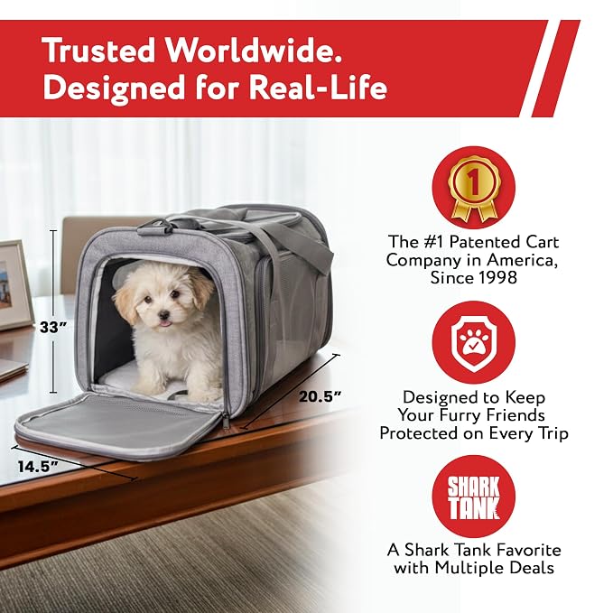 dbest Products Pet Smart Cart Sport, Soft Sided Collapsible Cat Carrier Airline - Image 3