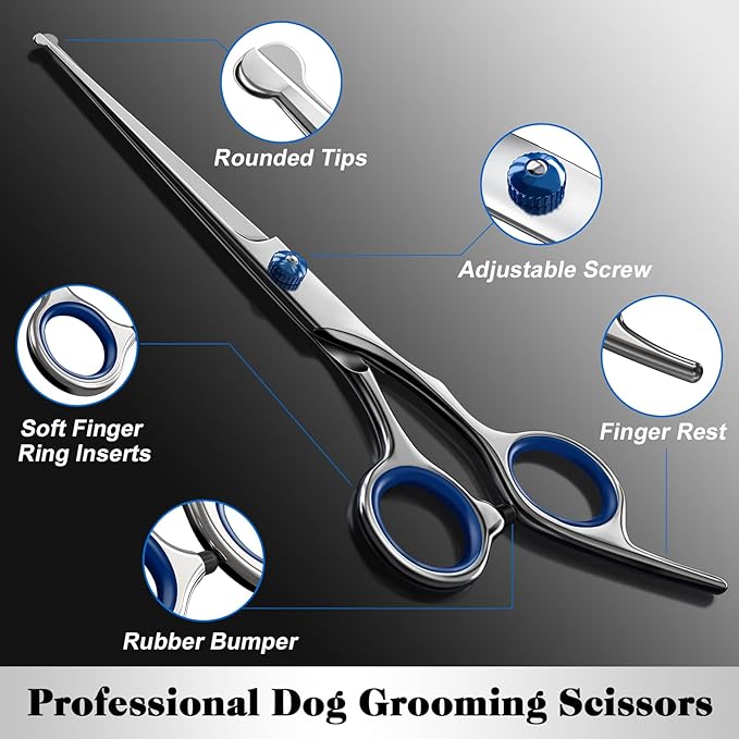 Professional 4 in 1 Dog & Cat Grooming Scissors Kit - Image 3