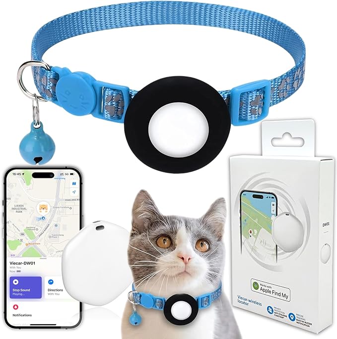 GPS Tracker for Cats, Mini GPS Pet Tracker by Bingolar