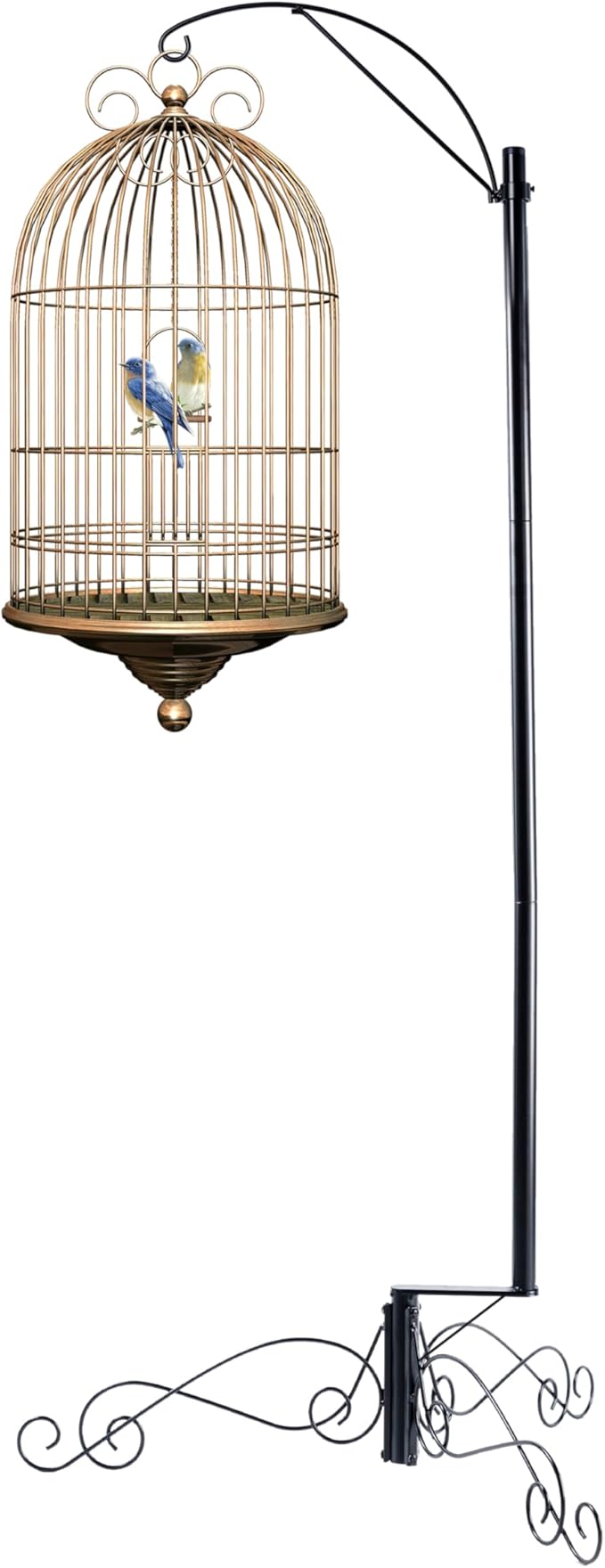 HOHIYA 61″ Heavy Duty Shepherd Hook Bird Feeder and Cage Stand - Image 2