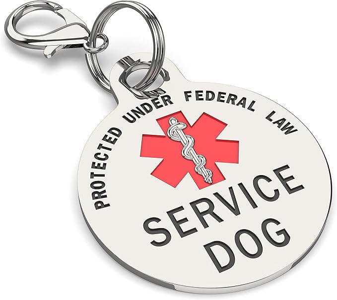 Service Dog TAG Small Breed Premium Double Sided Identification .999 Inch - Image 4