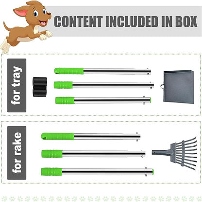 Niubya Pooper Scooper for Dogs, Metal Poop Scooper Tray and Rake Set - Image 5